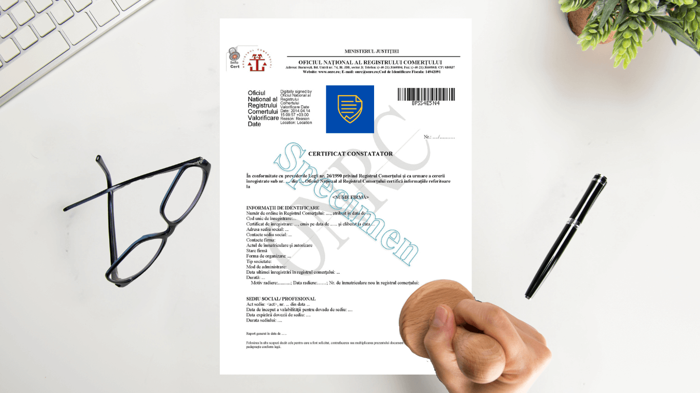 Certificat constatator online